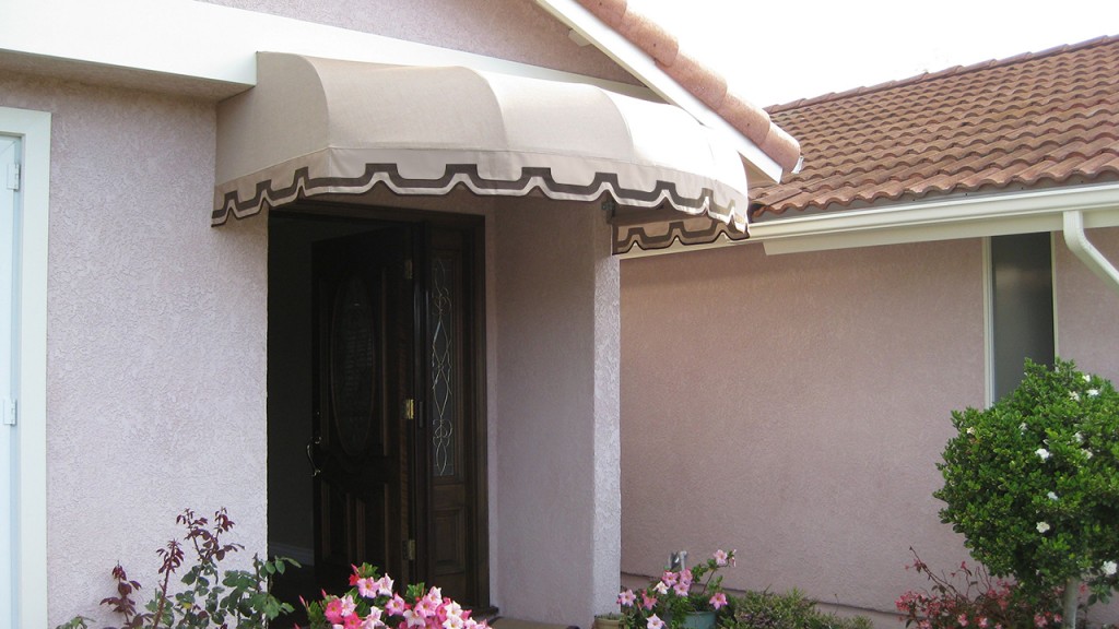 This is a custom convex awning created by A World of Awnings