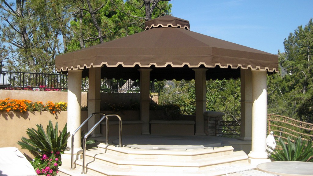 Brown patio canopy